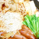 キムチの素de❤チョリソ―とニラと豆腐の鍋❤